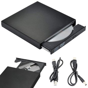 Внешний пишущий USB привод для CD/DVD дисков, черный