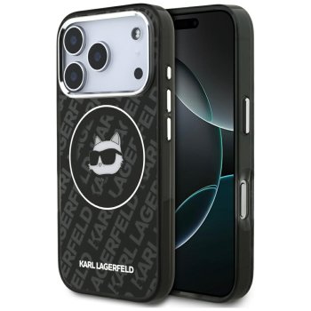 Karl Lagerfeld IML Choupette Head Logo MagSafe vāciņš iPhone 17 Pro Max – melns | Phone Case Cover