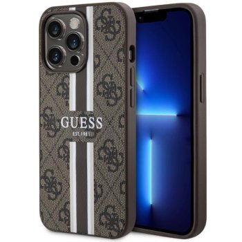 Guess iPhone 13 / 13 Pro vāciņš 4G Printed Stripes MagSafe, brūns