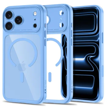 Чехол Tech-Protect MagPeak MagSafe CC для iPhone 18 Pro Max / 17 Pro Max, Clear Blue