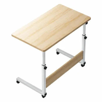 Mobilais portatīvā datora galds ar regulējamu augstumu 80x40 cm, gaišs koks