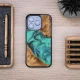 Уникальный чехол Bewood для iPhone 16 Pro - бирюзовый