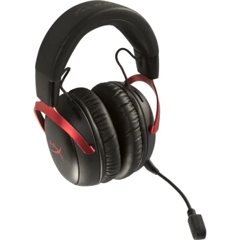 HyperX Cloud III S bezvadu spēļu austiņas, melnas/sarkanas