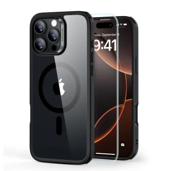 Чехол и защитное стекло ESR Classic Hybrid HaloLock для iPhone 16 Pro,...