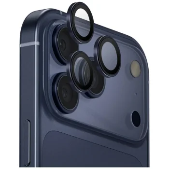 Uniq Optix alumīnija kameras lēcas aizsargs iPhone 17 Pro / iPhone 17 Pro Max ar aplikatoru — tumši zils | Camera...