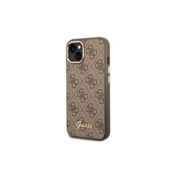 Guess GUHCP14XHG4SHW iPhone 14 Pro Max 6.7" brown/brown hard case 4G Vintage Gold Logo