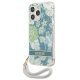 Guess vāciņš iPhone 13 / 13 Pro Flower Strap zaļš