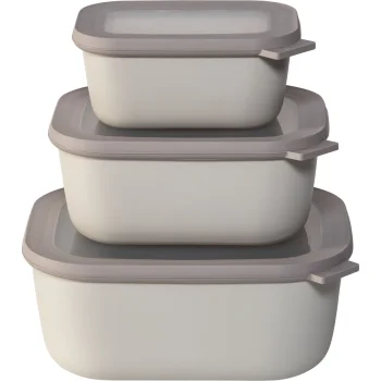 Pārtikas trauku komplekts Mepal Cirqula 3 gab., 750 ml, 1500 ml, 3000 ml, balts