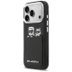 Karl Lagerfeld Karl & Choupette drukas un kabatas vāciņš iPhone 17 Pro Max – melns | Phone Case Cover