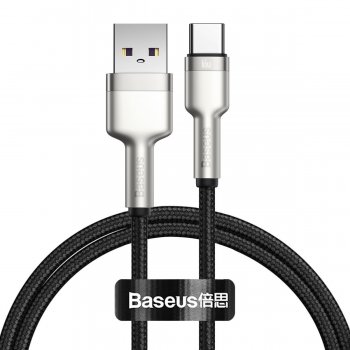 Baseus Cafule USB Type C Data Charging Cable 66W, 1m, Black | Lādētājvads Datu Pārraides Kabelis