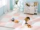 Большой игровой коврик-пазл Ricokids, 60x60 см, 4 шт., персиково-белый