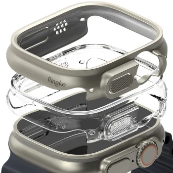 Набор чехлов Ringke Slim (2 шт.) для Apple Watch Ultra 1/2 (49mm) Clear/Titanium