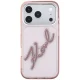 Чехол Karl Lagerfeld IML Big Signature Resin Metal Frame для iPhone 18 Pro Max / 17 Pro Max, розовый