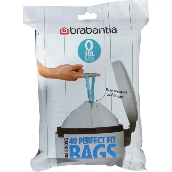 Brabantia PerfectFit Type O atkritumu maisi 30 l, 40 gab., balti