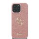 Guess Fixed Glitter Big 4G case for iPhone 16 Pro - pink