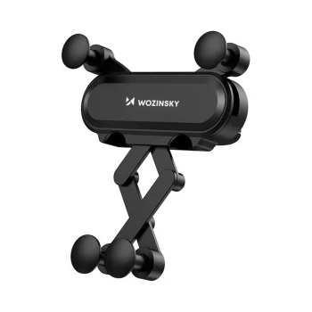 Gravitācijas auto telefona turētājs Wozinsky WCH-05 ventilācijas restei, melns