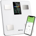 Ruhhy 20676 Smart Body Fat Scale with App & LCD Display, White