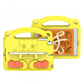 Dux Ducis Panda kids safe soft tablet case for iPad mini 5 / 4 / 3 / 2 / 1 with a holder for stylus pen yellow