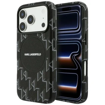 MagSafe Vāciņš Karl Lagerfeld iPhone 17 Pro Melns | Phone Case Cover