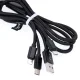 Кабель 3в1 Maxlife USB - Lightning + USB-C + microUSB 1,0 м 2,1A, черный