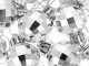 Shatterproof Christmas Tree Baubles Set 6cm, 36 pcs, Silver/White