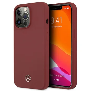 Чехол Mercedes Silicone Line для iPhone 13 / 13 Pro, красный