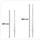 Vannas istabas stūra plaukts dušai ar teleskopiski regulējamu augstumu, 320cm | Bathroom Shower Corner Shelf
