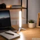 Настольная LED лампа для макияжа и съемки 3 режима света Белая