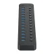 USB-хаб Orico CT2U3-13AB на 13 портов USB-A 3.0 с выключателями, черный