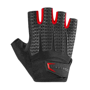 Rockbros S169BR S Cycling Gloves with Gel Inserts, Black/Red
