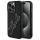 Karl Lagerfeld iPhone 15 Pro Max Case 3D Rubber Signature, Black