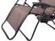 Folding Garden Lounger Zero Gravity with Table, Brown