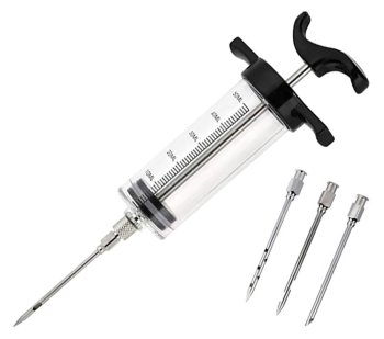 Meat Marinade Injector Syringe 50ml with 3 Needles