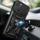 Hybrid Armor Camshield iPhone 16 Pro Max bruņu maciņš ar kameras aizsargu un statīvu - melns | Armored Case With...
