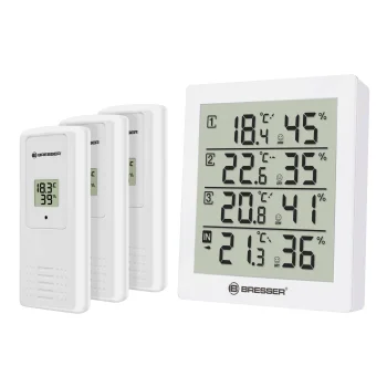 Bresser Temeo Hygro Quadro meteoroloģiskā stacija balta