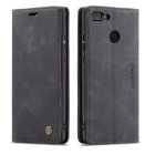 Huawei P Smart 2017 (FIG-LX1, LA1, LX2, LX3) CASEME Wallet Magnetic Leather Case Cover, Black | Telefona Vāciņš Maciņš Apvalks Grāmatiņa