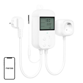 Meross MTS960HK Smart Wi-Fi Thermostat Socket HomeKit 16A Temperature Controller