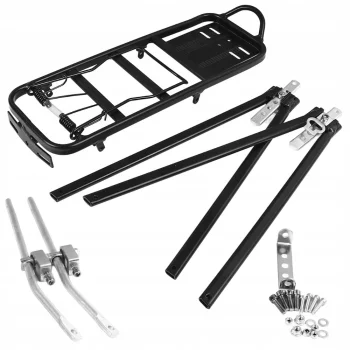 Universal Rear Bicycle Rack Aluminum 35 kg Black