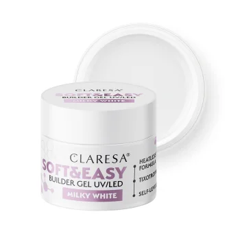 Моделирующий гель для ногтей Claresa Soft&Easy Milky White 12 г
