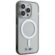 BMW iPhone 14 Pro vāciņš Silver Ring MagSafe, caurspīdīgs