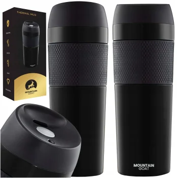 Thermal Mug MOUNTAIN GOAT TRAVEL 450 ml, Black