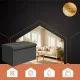 Велюровый пуфик Ruhhy с ящиком для хранения 60x30x30 см, черный