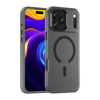 Vāciņš Magnetic Abrasive iPhone 17 Pro Max, saderīgs ar MagSafe — matēti melns | Phone Case Cover