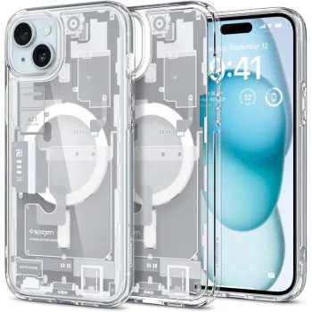 Spigen iPhone 15 Plus vāciņš Ultra Hybrid Mag Zero One, balts
