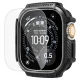 Чехол Spigen Rugged Armor и защитное стекло 9H для Apple Watch Ultra 49 мм, Matte Black