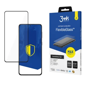 Гибридное защитное стекло 3mk FlexibleGlass Max для Samsung Galaxy S22+ 5G, черное