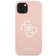 Apple iPhone 13 mini 5.4\'\' Guess Silicone 4G Logo Case Cover (GUHCP13SLS4GWPI), Pink