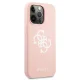 Vāciņš Guess iPhone 13 Pro / 13 6.1\" GUHCP13LLS4GWPI Silicone 4G Logo, rozā