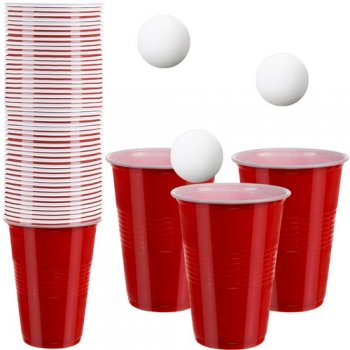 Ballīšu Galda Spēle Beer Pong, 50 glāzes + 3 bumbas | Alcoholic Party Board Game Beer Pong