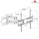 Maclean MC-762 TV and Monitor Wall Mount, 37-80\", 30kg, Black